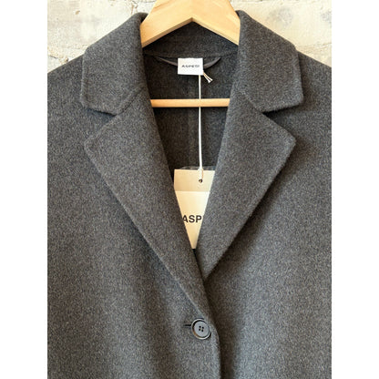 Aspesi Double-Face Wool Coat - Charcoal Dim Gray