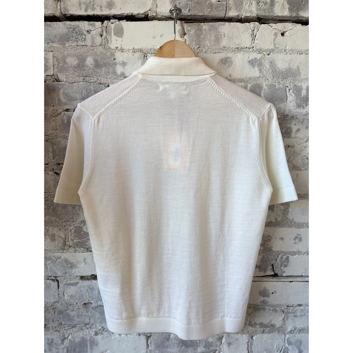 Refined Merino Wool Short Sleeve Women's Polo Shirt - Nature - DUNE + SALT