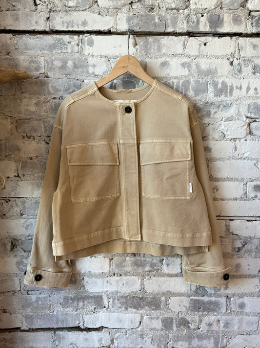 Cropped Utility Jacket - Camel Beige - DUNE + SALT