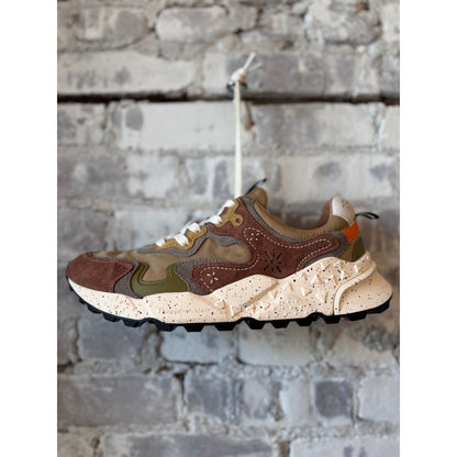 Rulis Suede/Nylon Sneaker - Brown/Cognac/Taupe