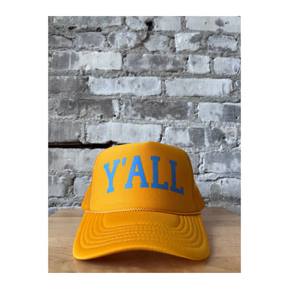 Y’all Trucker Hat - Gold/Blue - DUNE + SALT