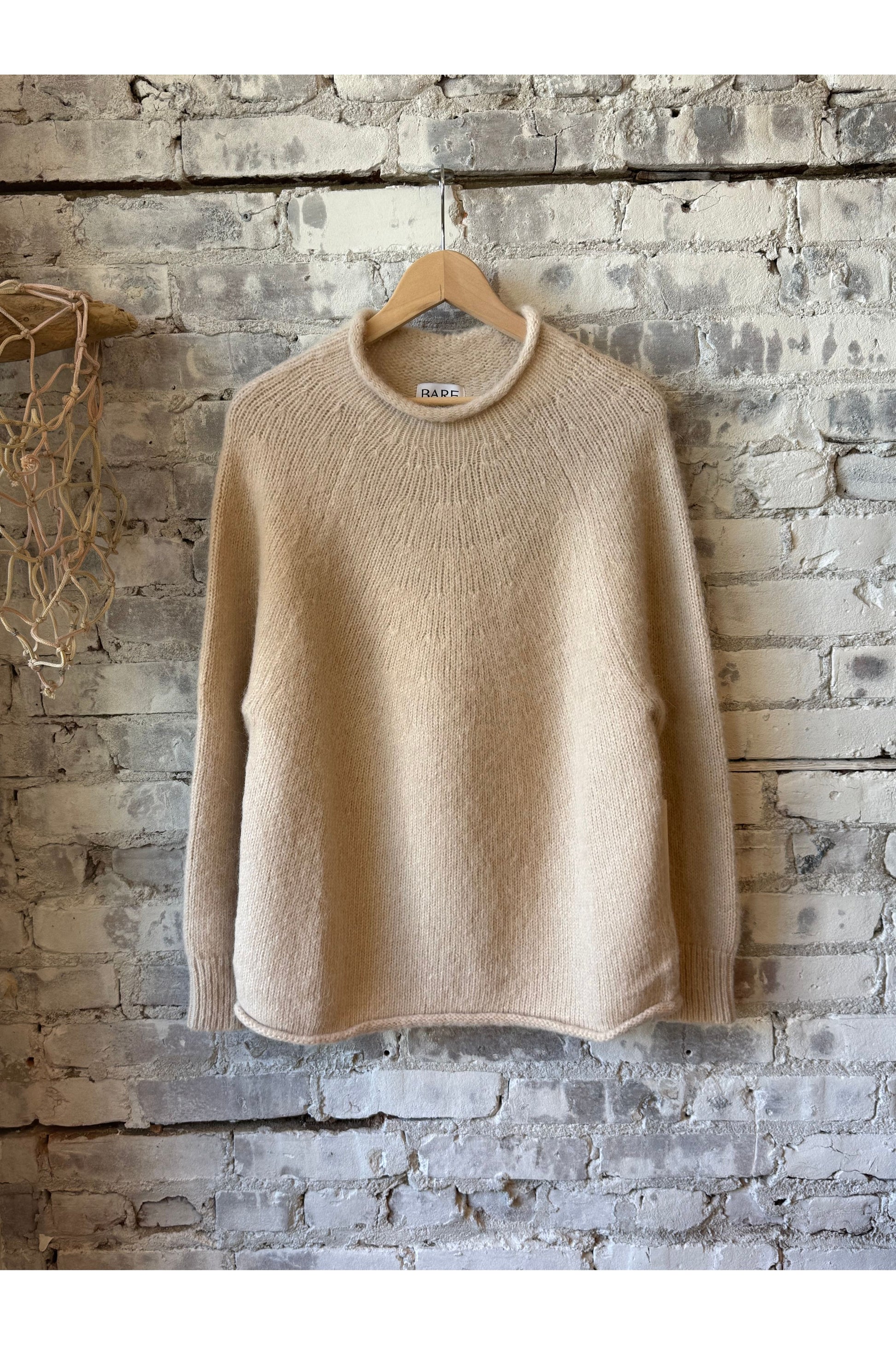 Handloom Rollneck Sweater - Cream - DUNE + SALT