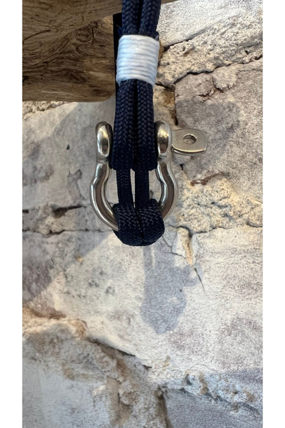 Navy Nautical Shackle Bracelet - DUNE + SALT
