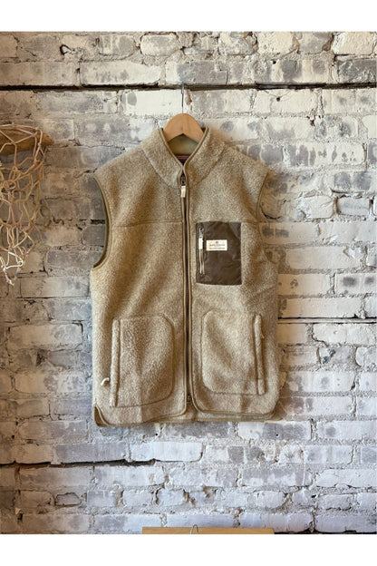 Men's Heroes Wool Fleece Vest - Natural - DUNE + SALT