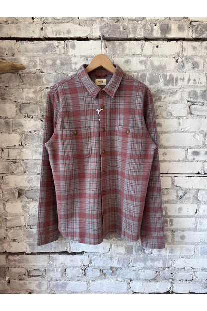 Pacifica Stretch Twill Shirt - Marsala Plaid - DUNE + SALT