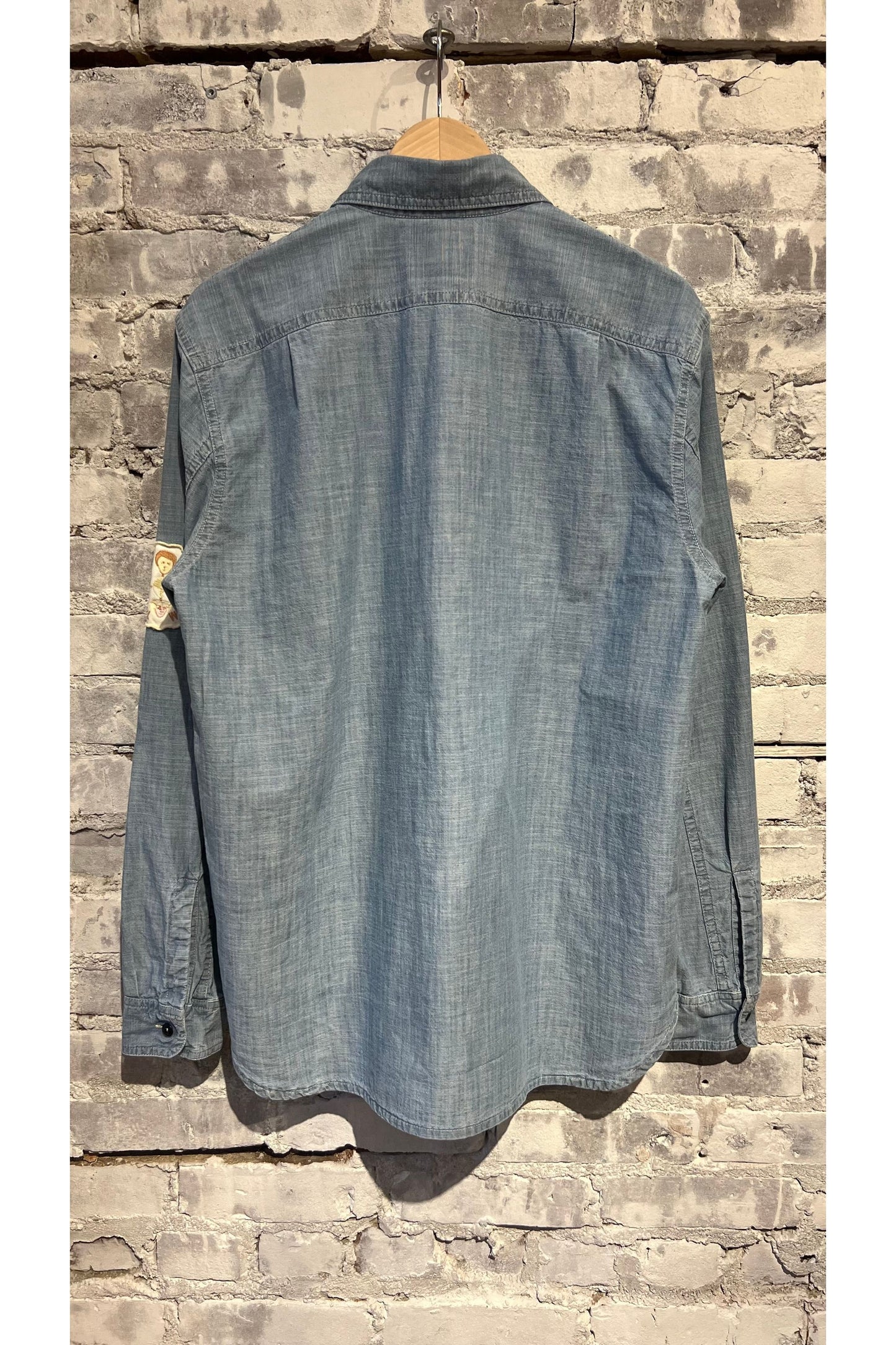 Chambray Sun Fade Denim Shirt - Light Blue Kansas - DUNE + SALT