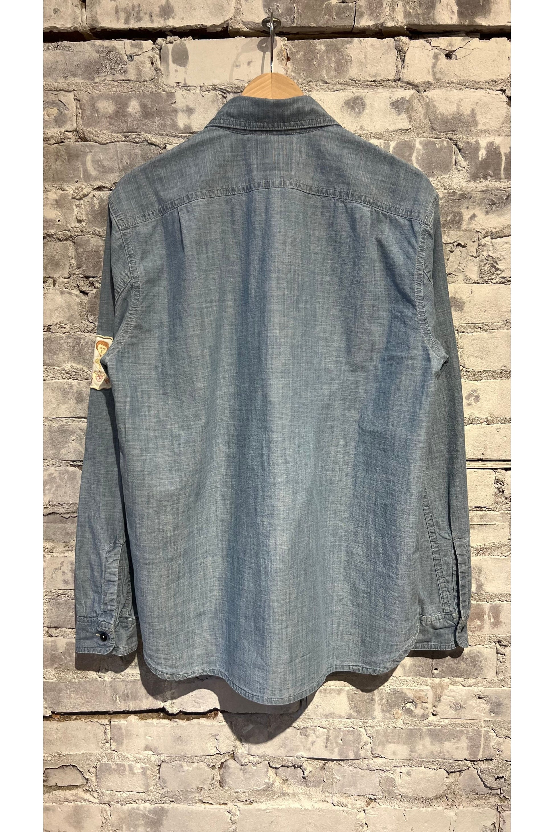 Chambray Sun Fade Denim Shirt - Light Blue Kansas - DUNE + SALT