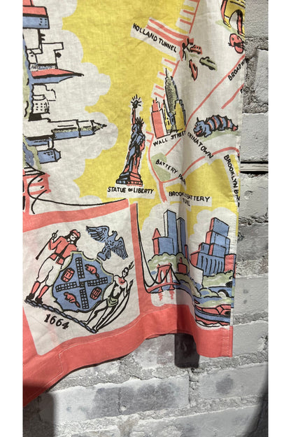 Poplin Reef Shirt - Yellow New York Map - DUNE + SALT