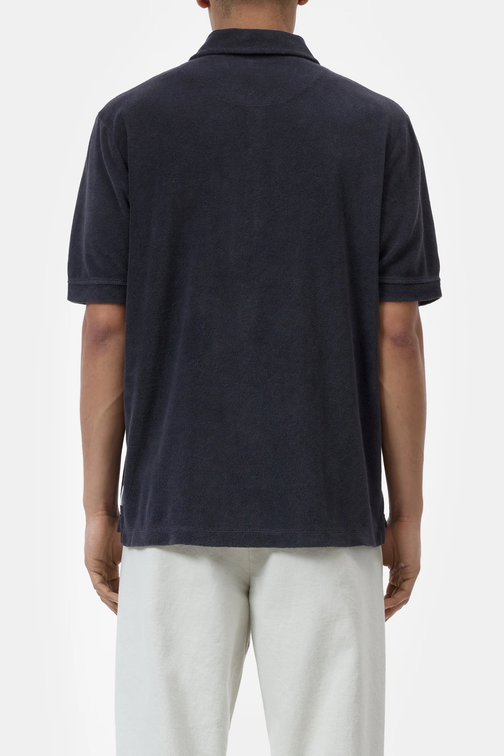 Closed Men's Short Sleeve Polo - Magma Black Dark Slate Gray