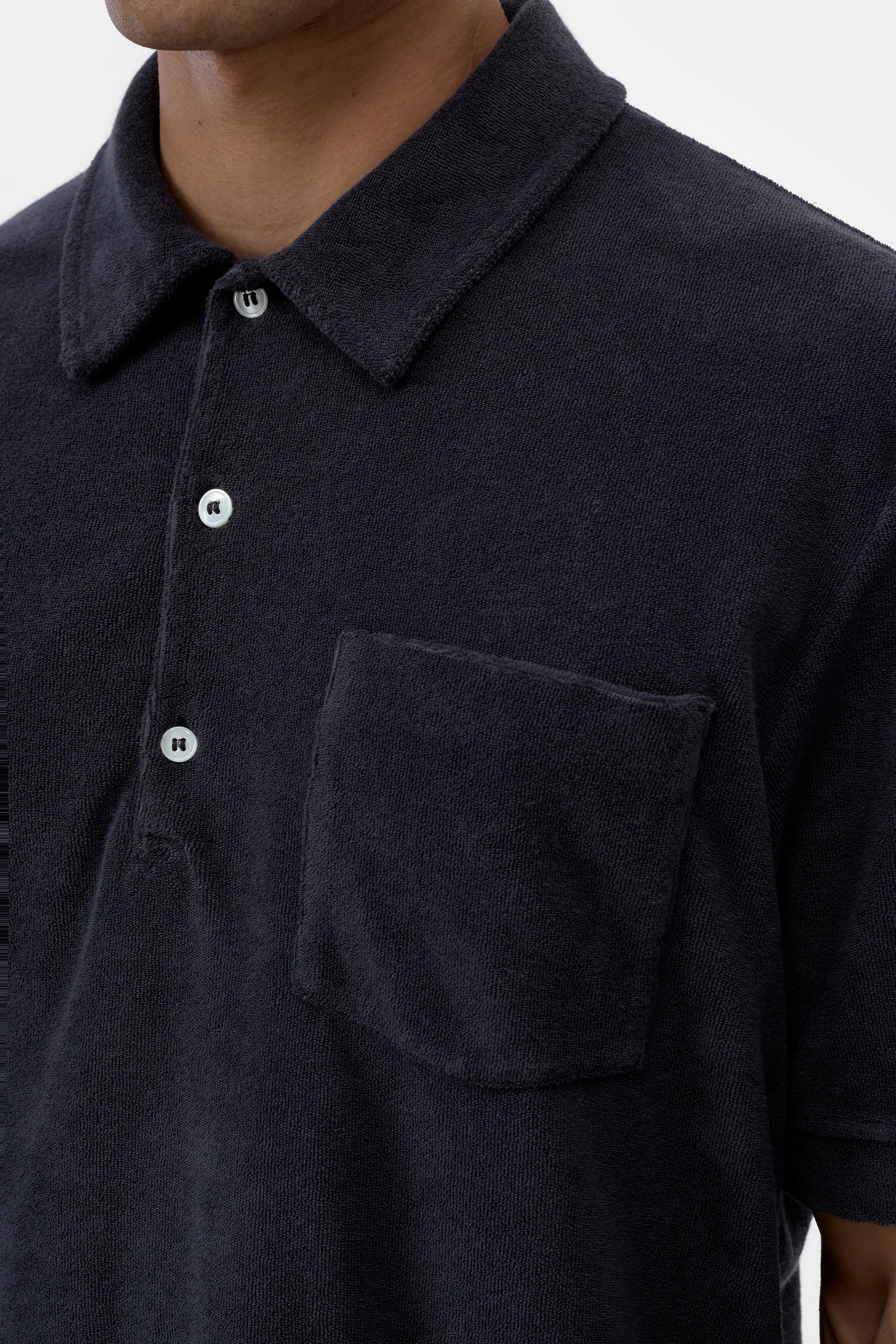 Closed Men's Short Sleeve Polo - Magma Black Black
