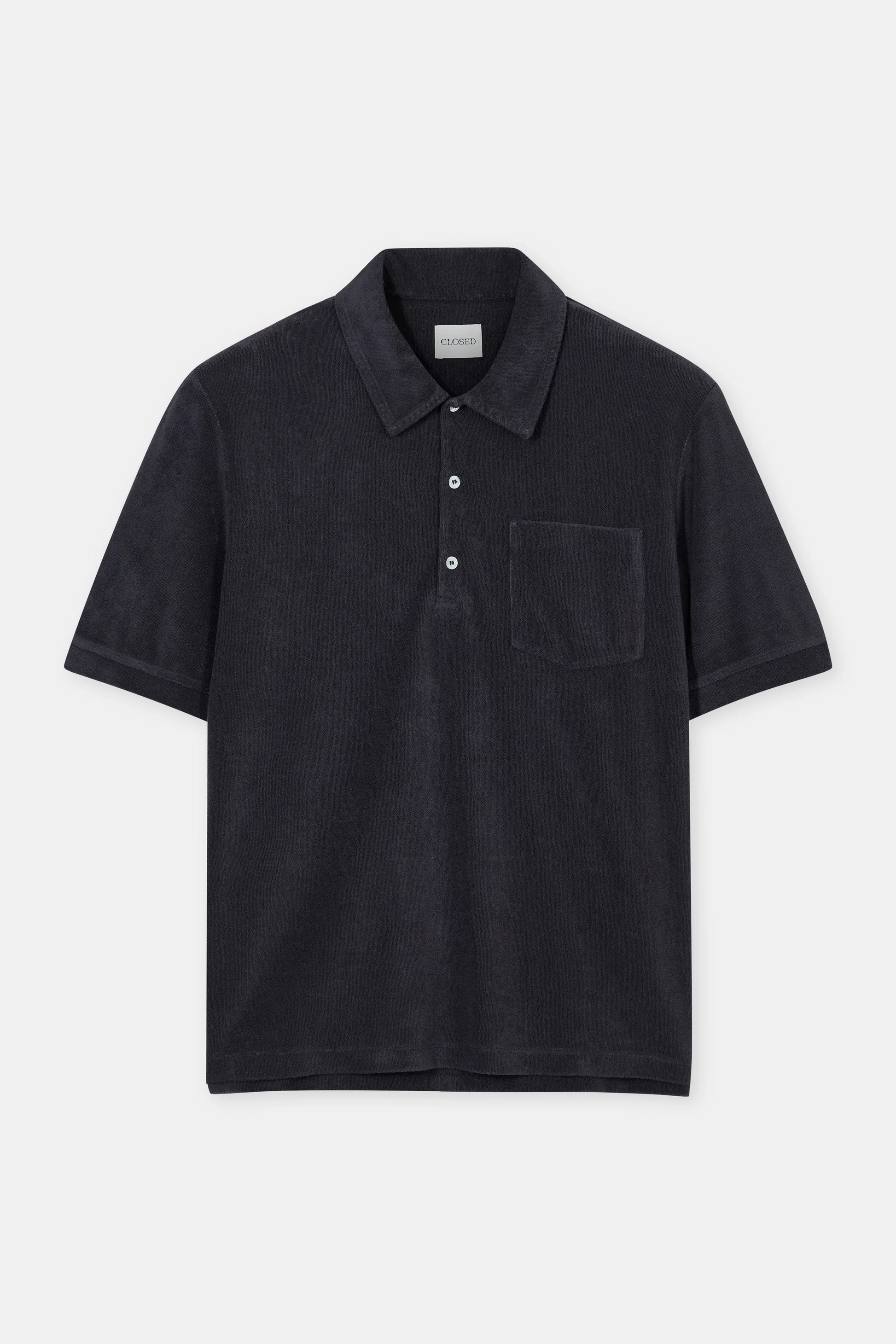 Closed Men's Short Sleeve Polo - Magma Black Dark Slate Gray