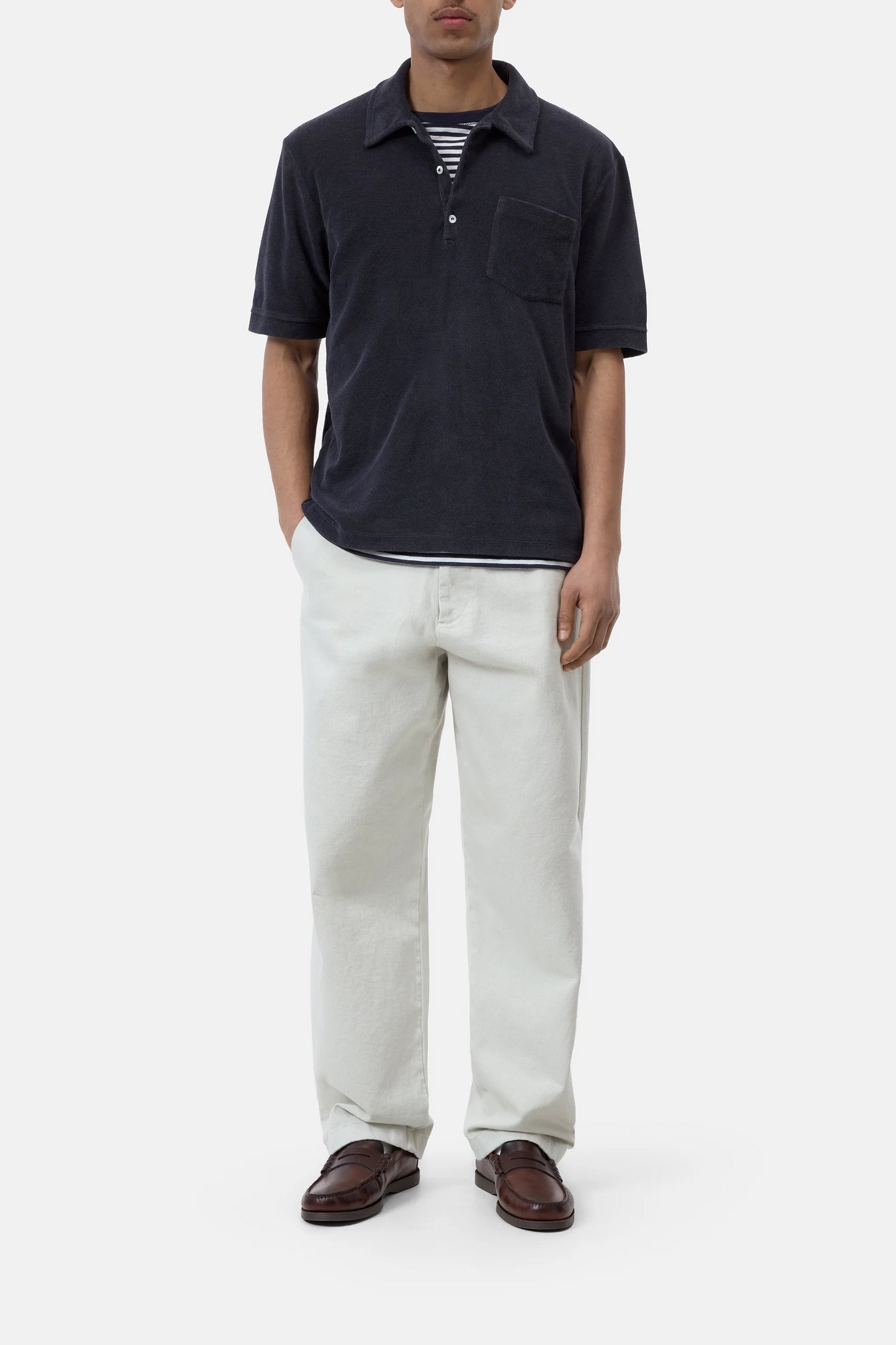 Closed Men's Short Sleeve Polo - Magma Black White Smoke