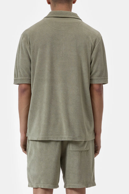 Closed Men's Short Sleeve Polo - Pebble Grey Slate Gray