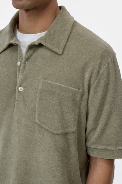 Closed Men's Short Sleeve Polo - Pebble Grey Dim Gray
