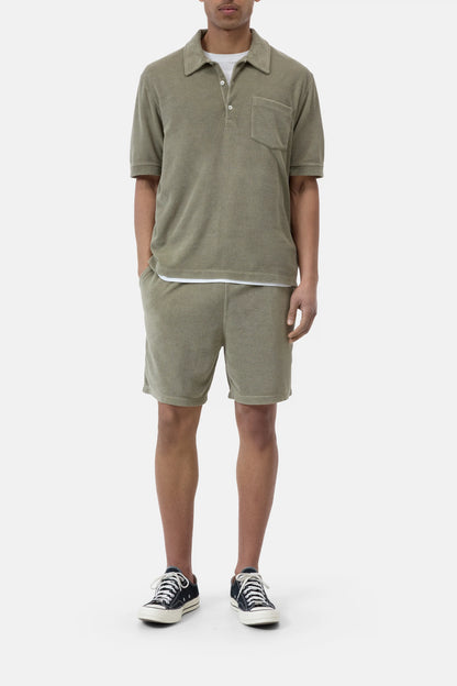 Closed Men's Short Sleeve Polo - Pebble Grey Dim Gray
