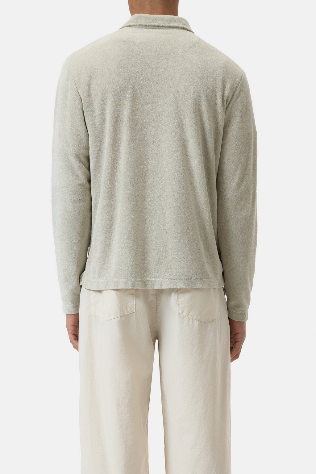 Terry Toweling Polo Shirt - Cloud Grey - DUNE + SALT