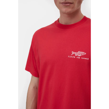 "Closed For Summer" Fish T-Shirt - Laser Red - DUNE + SALT