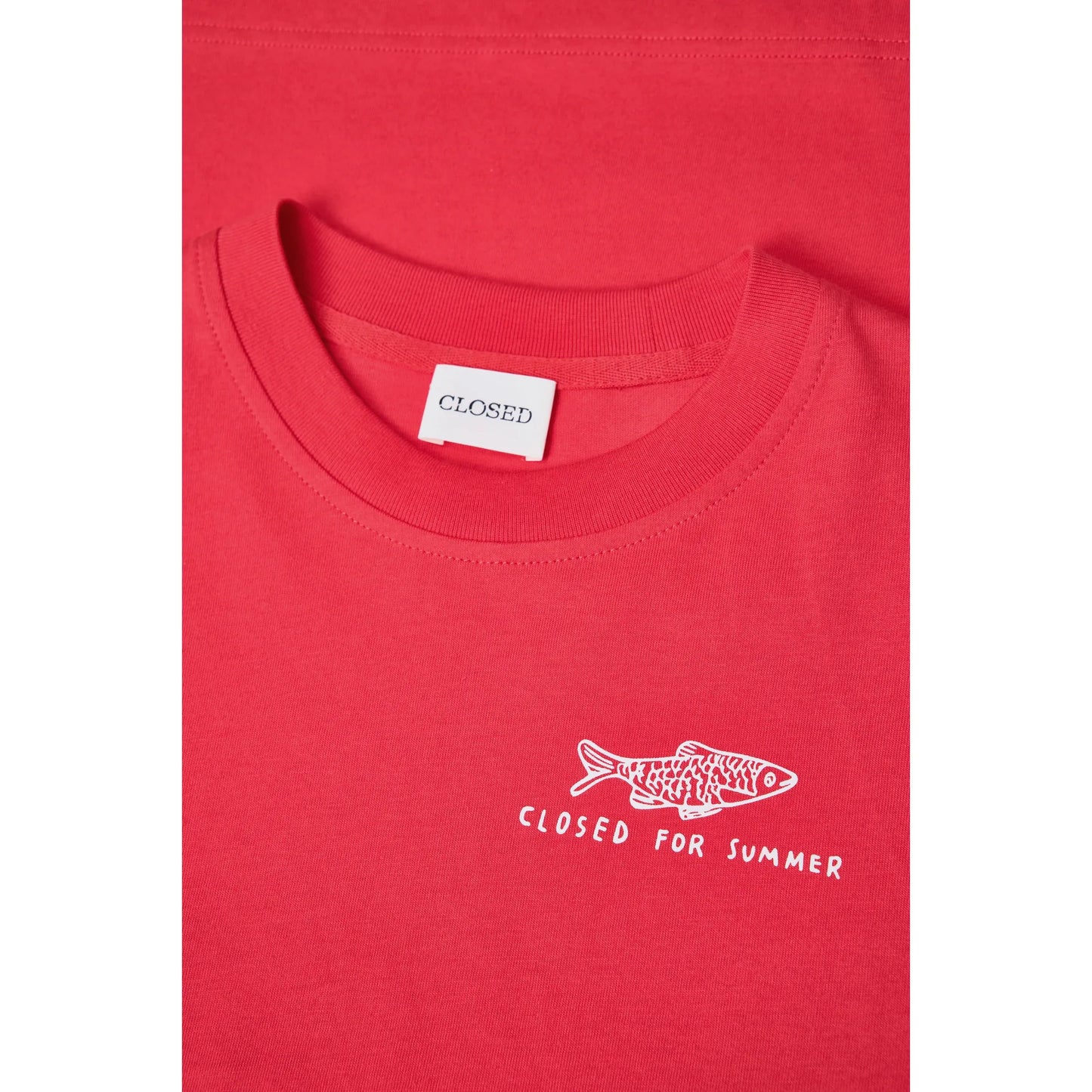"Closed For Summer" Fish T-Shirt - Laser Red - DUNE + SALT