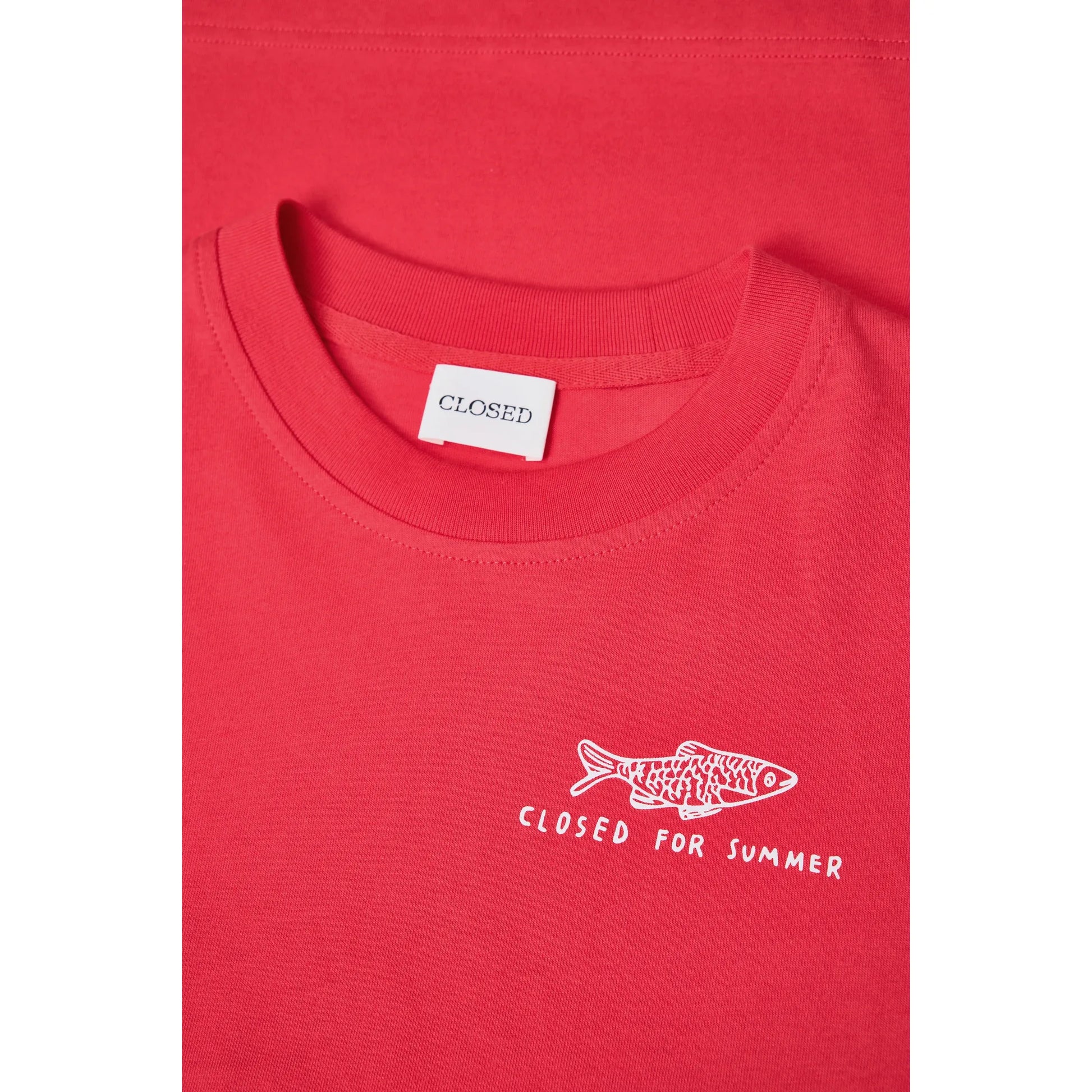 "Closed For Summer" Fish T-Shirt - Laser Red - DUNE + SALT