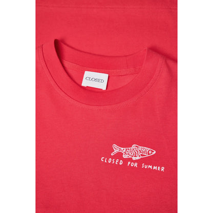 "Closed For Summer" Fish T-Shirt - Laser Red - DUNE + SALT