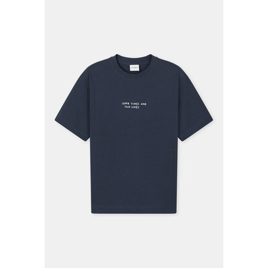 "Good Times and Tan Lines" Organic Cotton T-Shirt - Magma Black - DUNE + SALT