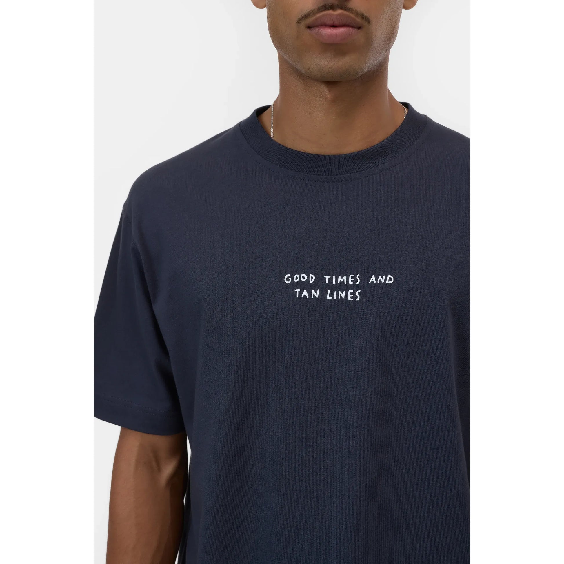 "Good Times and Tan Lines" Organic Cotton T-Shirt - Magma Black - DUNE + SALT