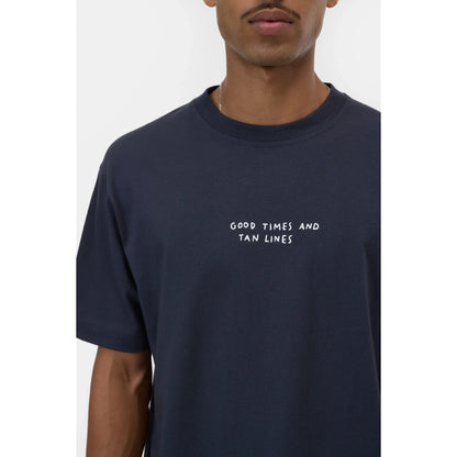 "Good Times and Tan Lines" Organic Cotton T-Shirt - Magma Black - DUNE + SALT