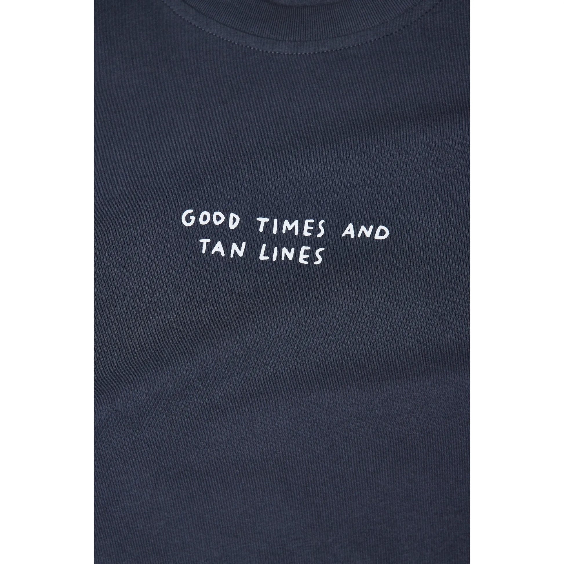 "Good Times and Tan Lines" Organic Cotton T-Shirt - Magma Black - DUNE + SALT