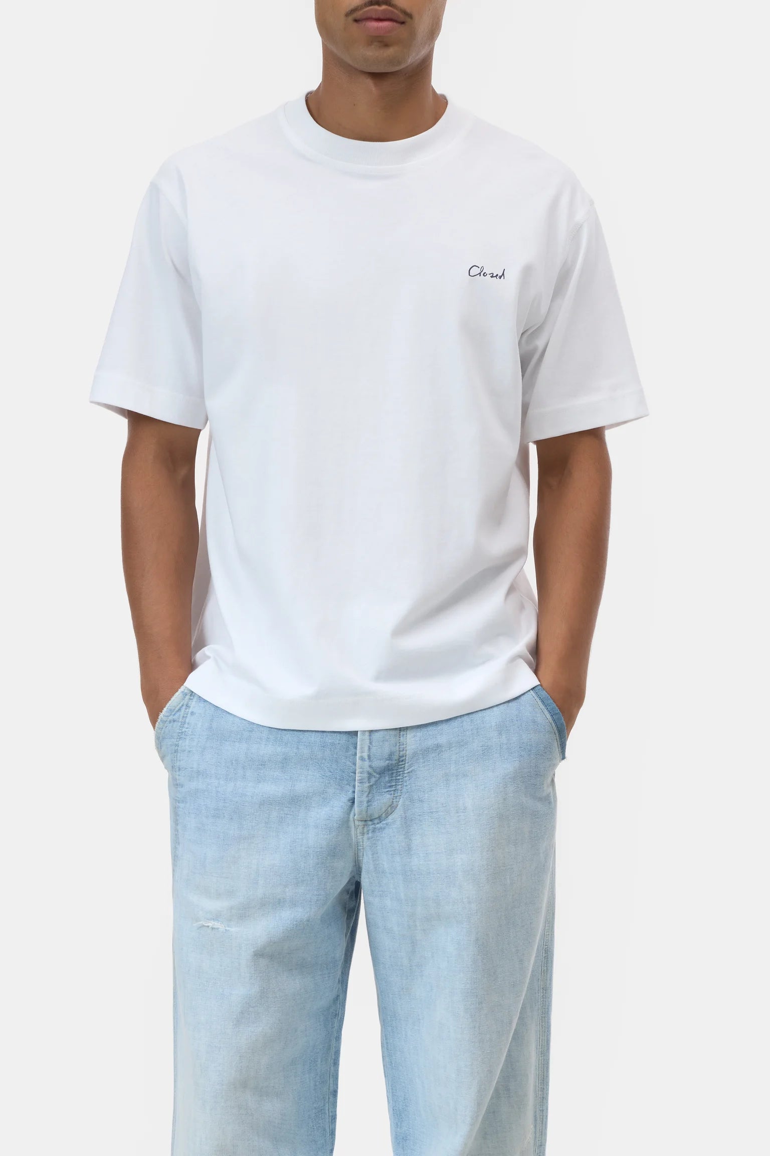 "Greece Print" Organic Cotton Printed T-Shirt - White - DUNE + SALT