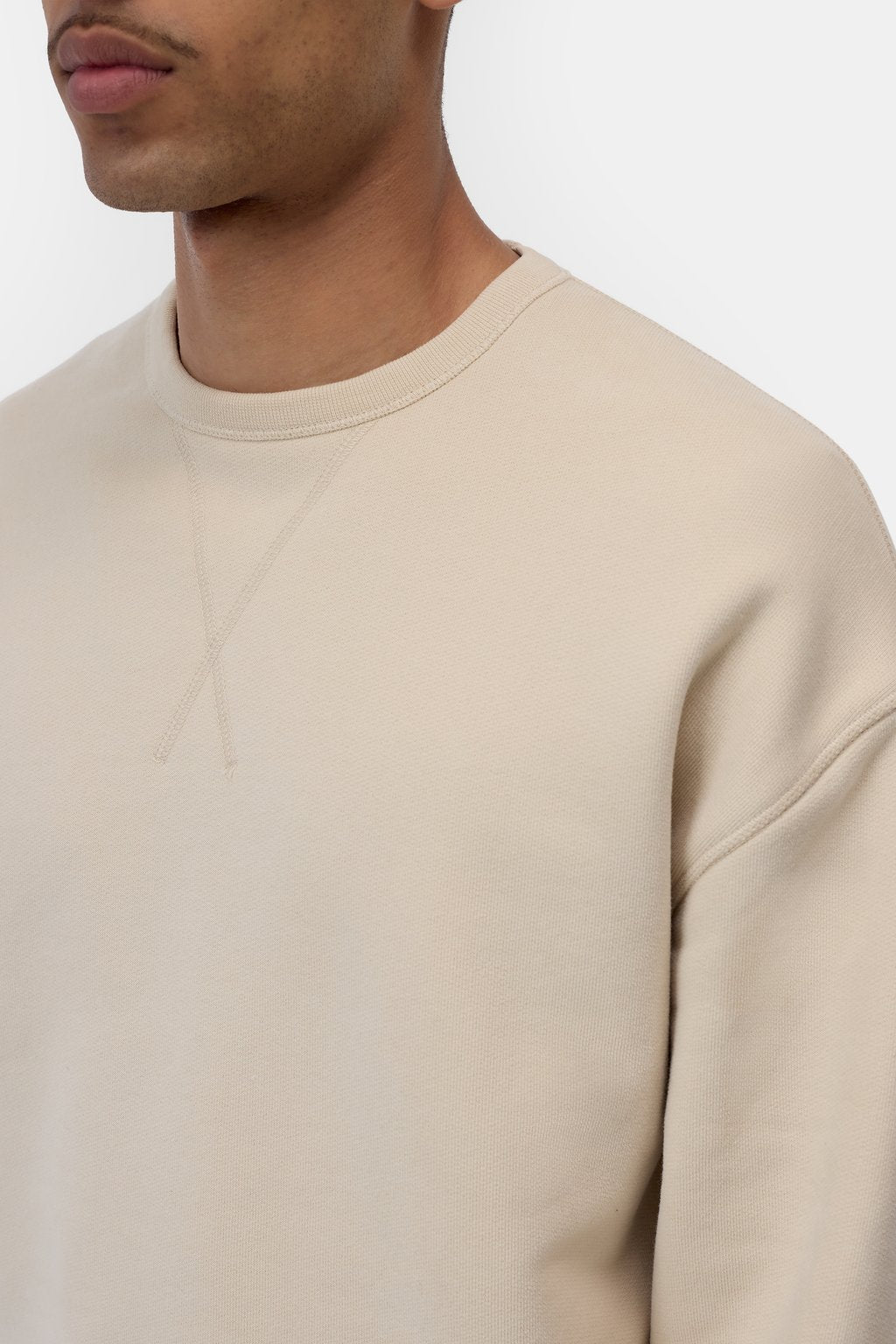 Closed Men's Crewneck Sweatshirt - Almond Cream Gray
