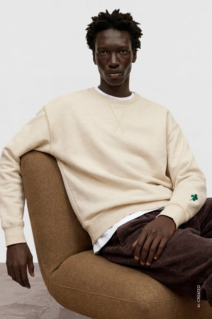 Closed Men's Crewneck Sweatshirt - Almond Cream Lavender