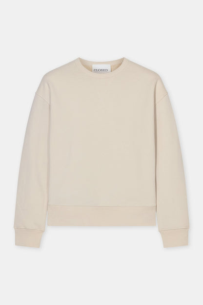 Closed Men's Crewneck Sweatshirt - Almond Cream Light Gray