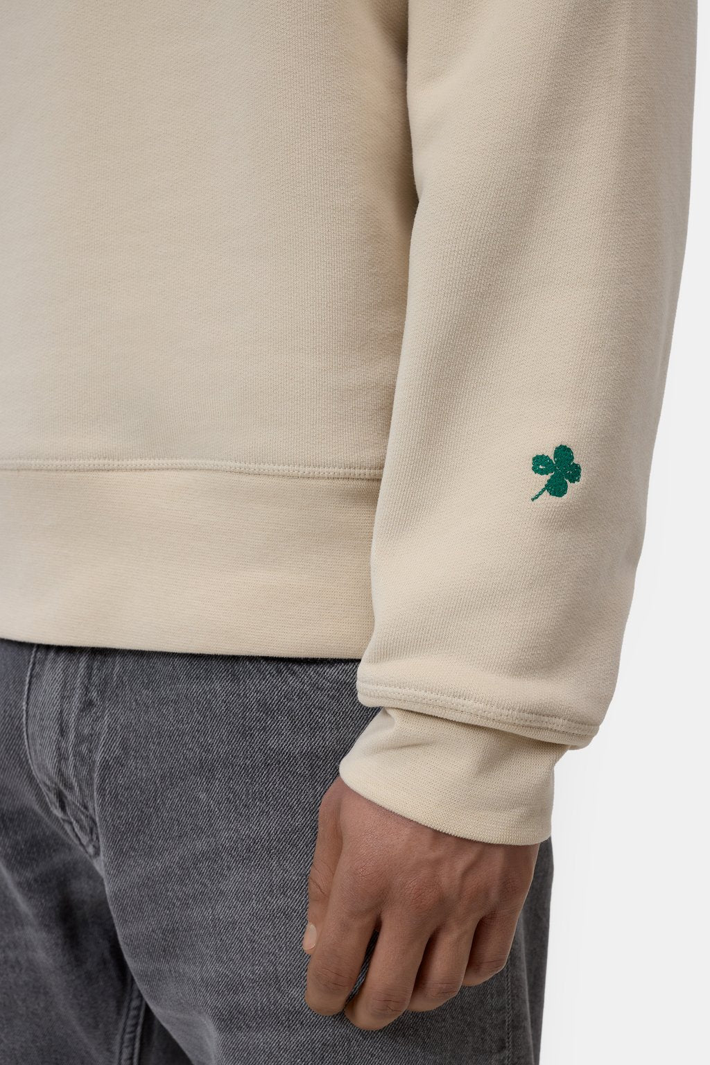 Closed Men's Crewneck Sweatshirt - Almond Cream Gray