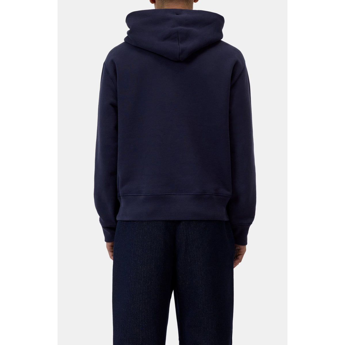 Men's Retro Hoodie by Closed Men's in dark night color, featuring a comfortable fit and vintage-inspired design.