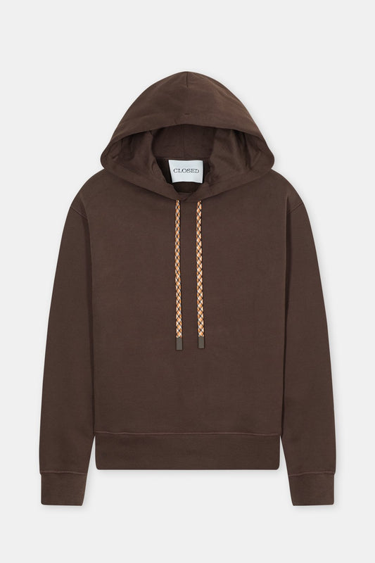 Closed Men's Retro Hoodie - Espresso Brown Dark Slate Gray