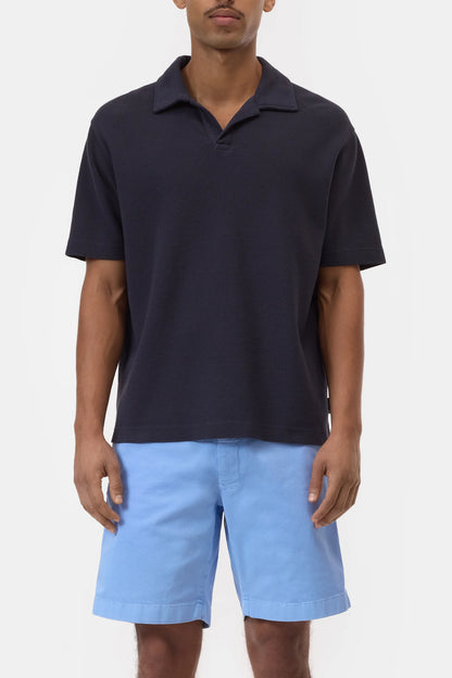 Cotton Polo Shirt - Dark Night - DUNE + SALT