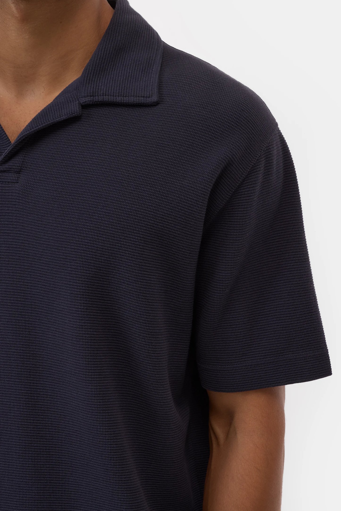 Cotton Polo Shirt - Dark Night - DUNE + SALT