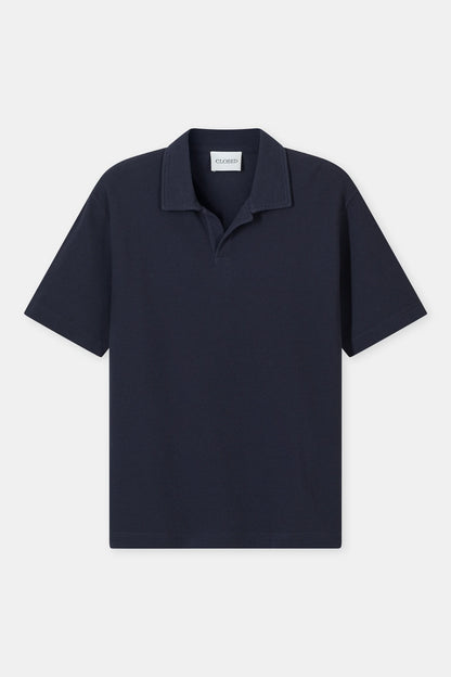Cotton Polo Shirt - Dark Night - DUNE + SALT