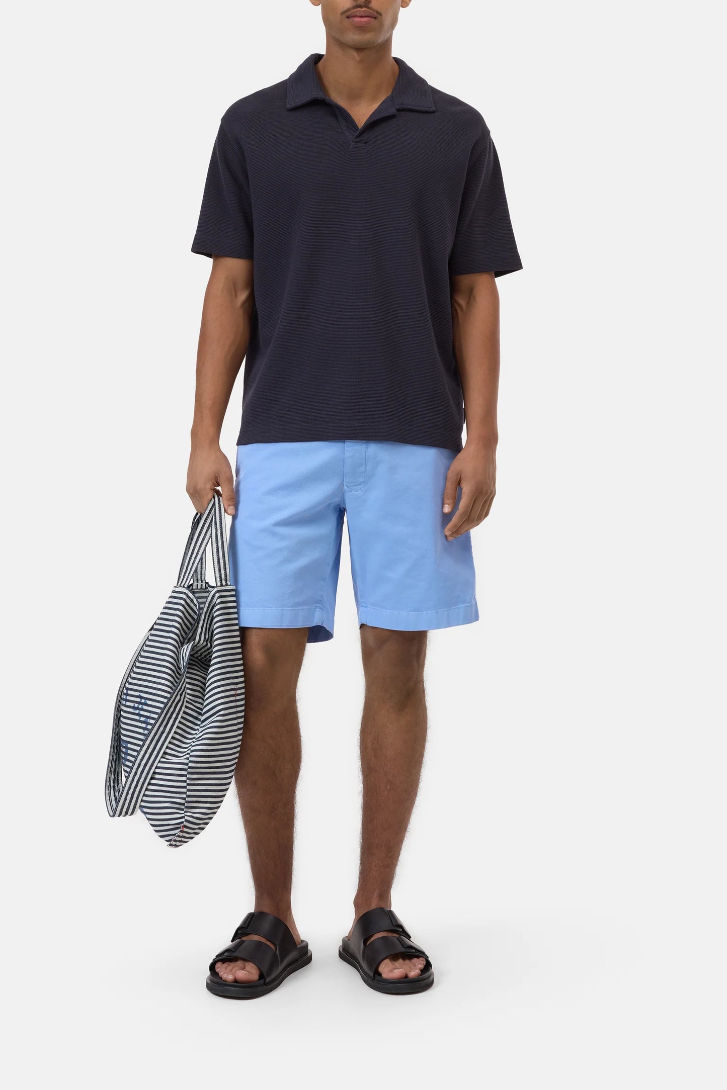 Cotton Polo Shirt - Dark Night - DUNE + SALT