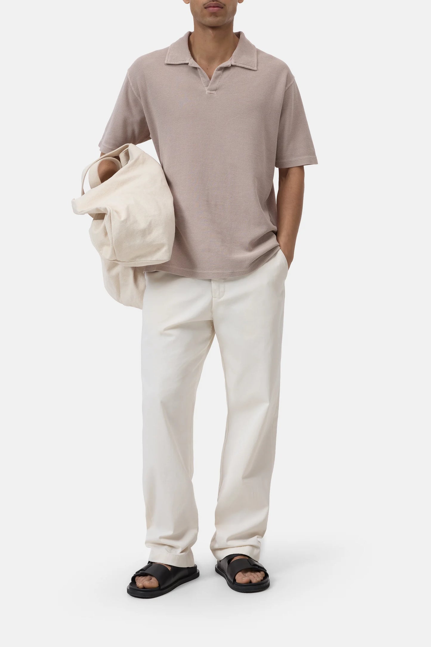 Cotton Polo Shirt - Clay Beige - DUNE + SALT