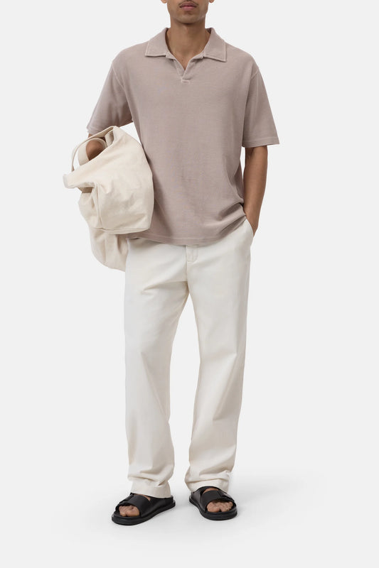 Cotton Polo Shirt - Clay Beige - DUNE + SALT