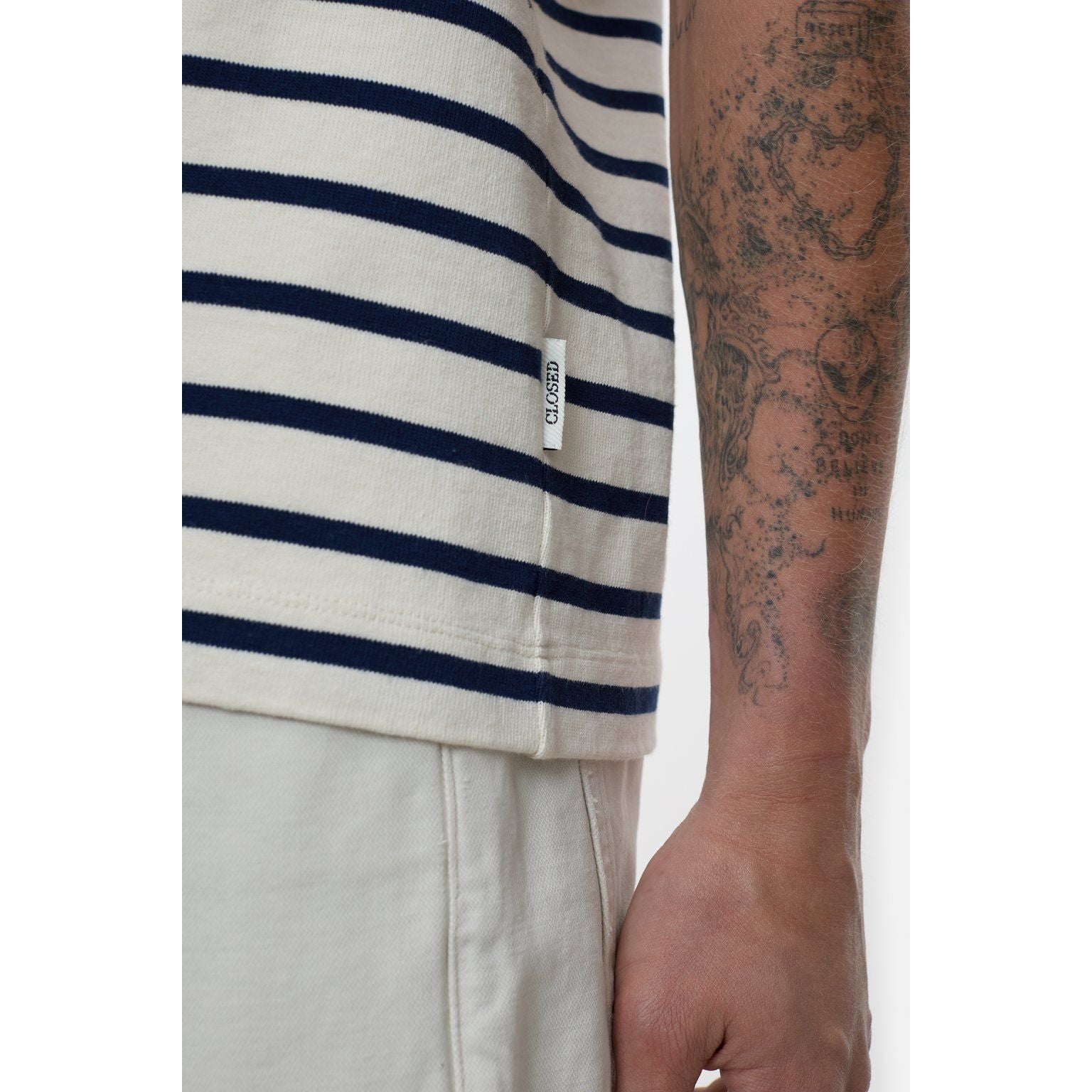 Cotton Striped T-Shirt - Ivory - DUNE + SALT