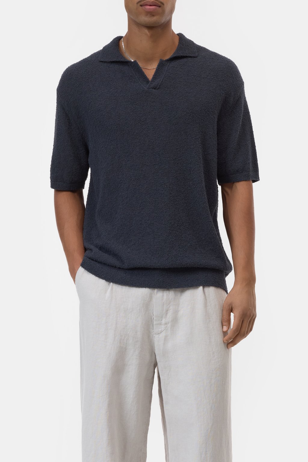 Cotton Knit Polo – Magma Black – 2