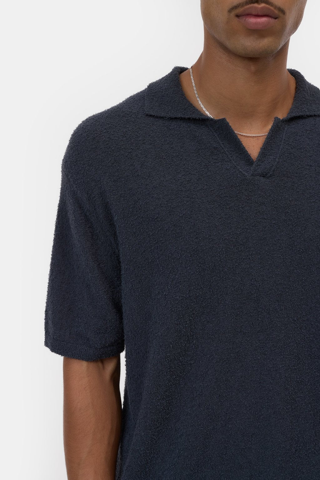 Cotton Knit Polo – Magma Black – 4