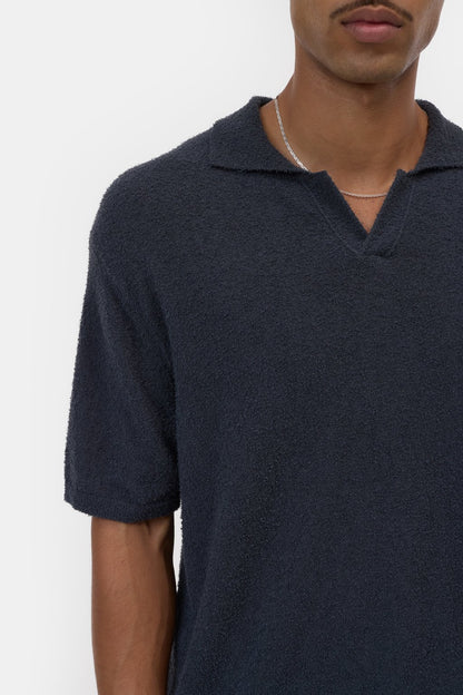 Cotton Knit Polo – Magma Black – 4