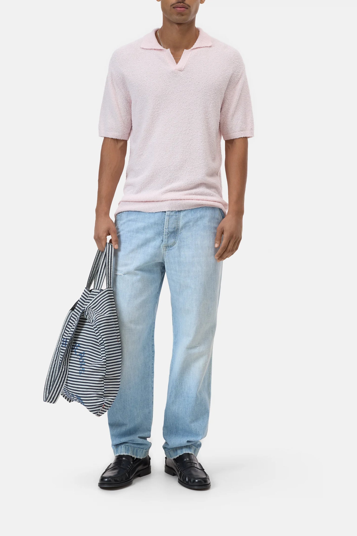Cotton Knit Polo – Quartz Pink