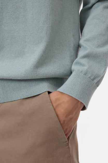 Closed Men's Fine-Knit Jumper — Drift Blue Light Slate Gray