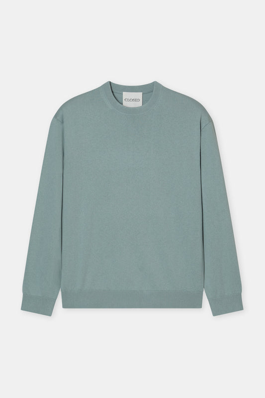 Closed Men's Fine-Knit Jumper — Drift Blue Light Slate Gray
