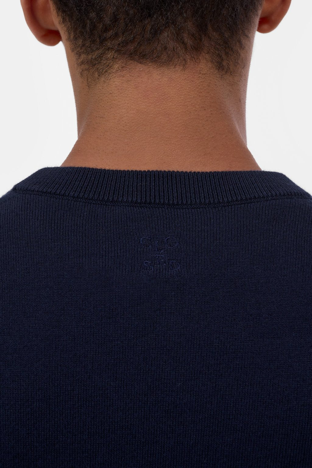 Closed Men's Fine-Knit Jumper — Dark Night Black