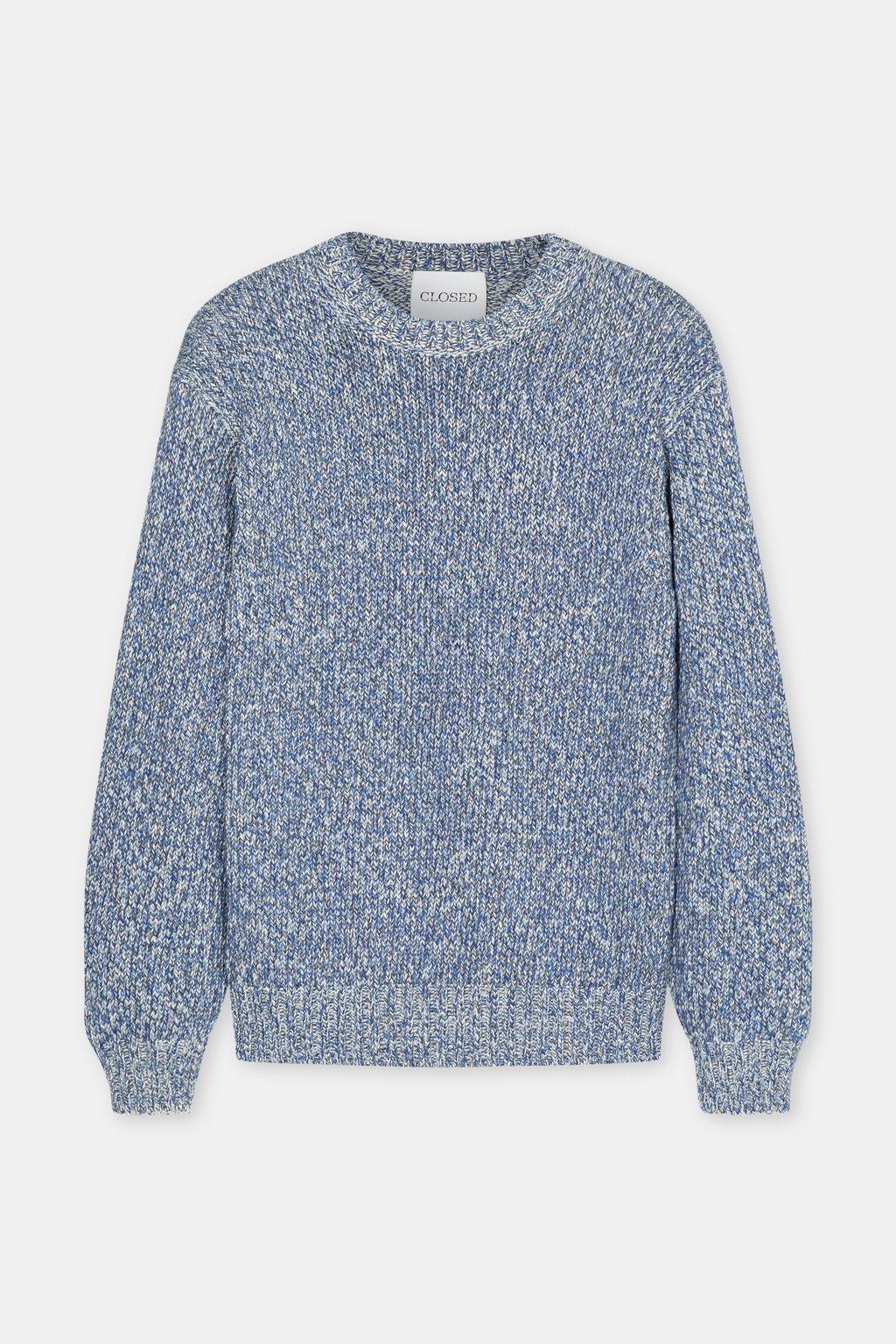 Closed Men's Mouliné Crewneck Sweater - Harbour Blue Light Slate Gray